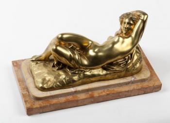 Dívčí akt,zlacený bronz Dívčí akt,zlacený bronz