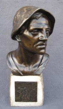 Busta hutníka , zn. Adolf Josef Pohl