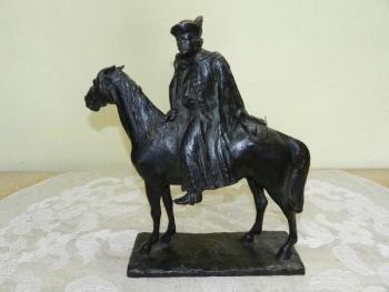Bronzová socha, jezdec na koni - Rakousko-Uhersko